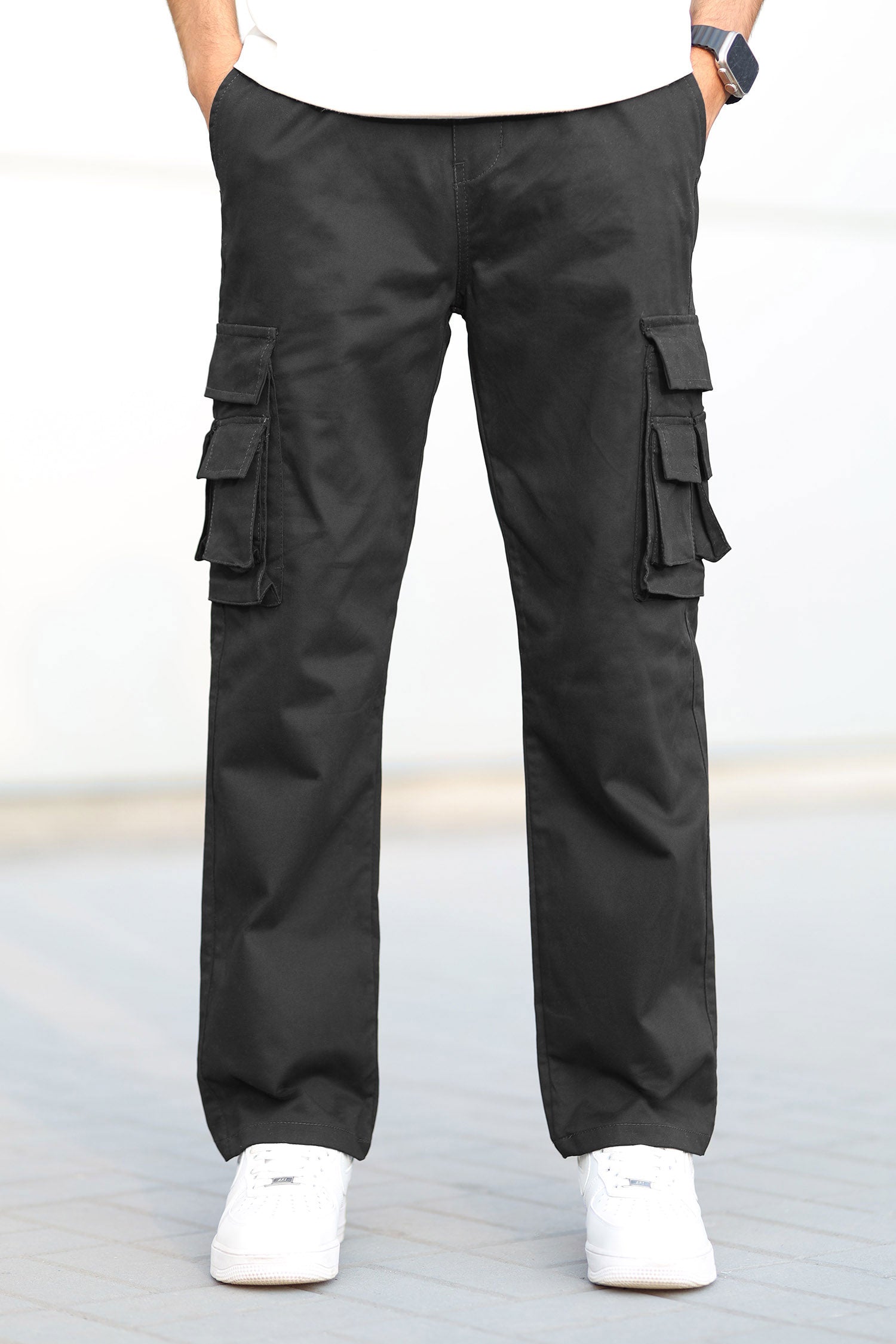 Turbo Hypemode Imp Cotton Cargo Trouser In Black