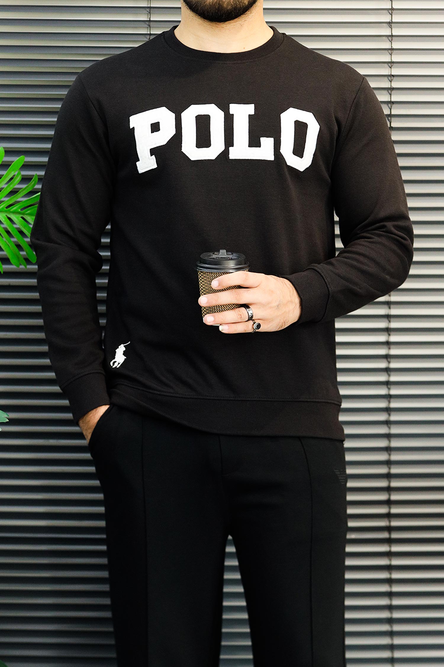 Polo Pony Basic Round Neck Men's Sweatshirt