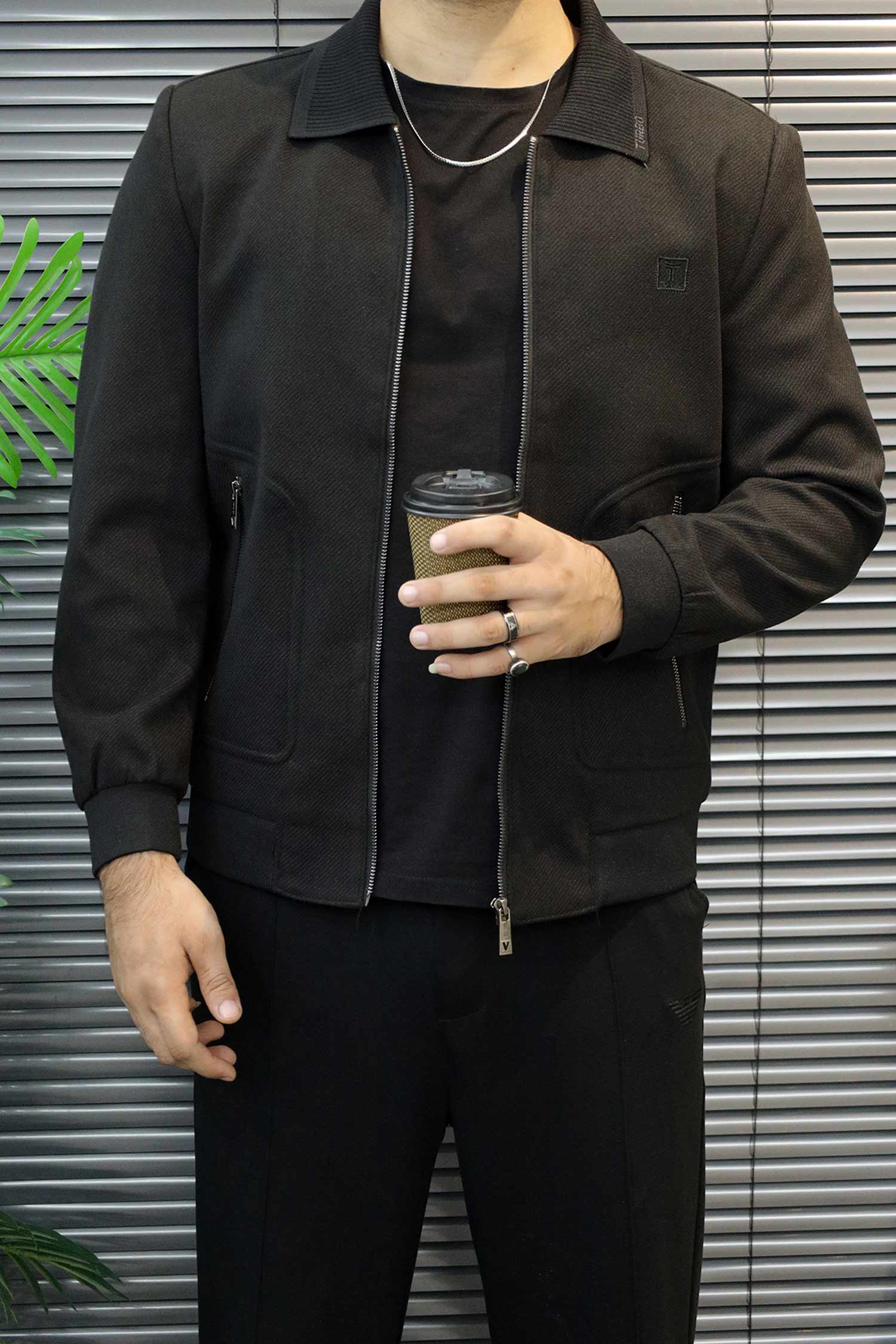 Turbo Wind-Breaker Imp Men's Wool Jacket In Black