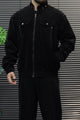Turbo Light-Weight Bain Style Imported Suede Leather Jacket In Black