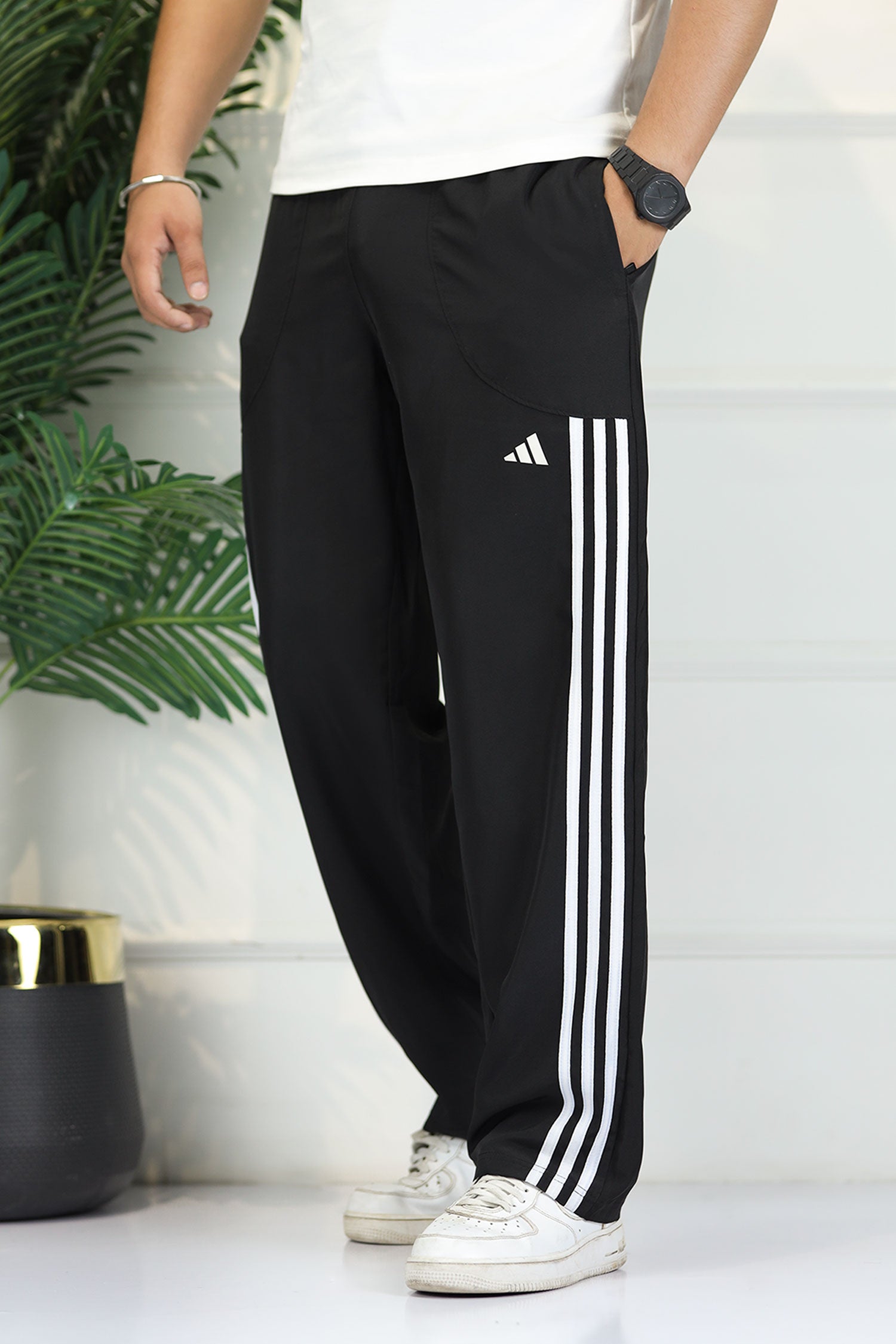 Adidas Micro-Tech Half Stripes Loose Bottom Trouser