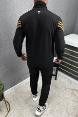 Turbo Diagonal Stripes Men Zipper Tracksuit