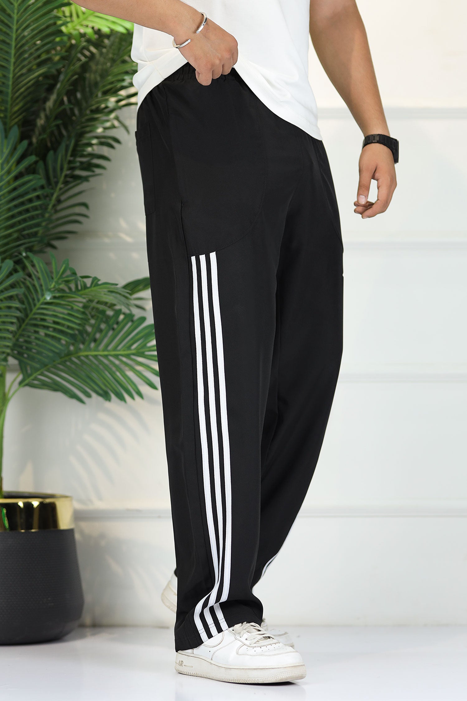 Adidas Micro-Tech Half Stripes Loose Bottom Trouser