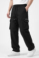Alo Flap Closures With Side Pocket Loose Bottom Trouser In Black