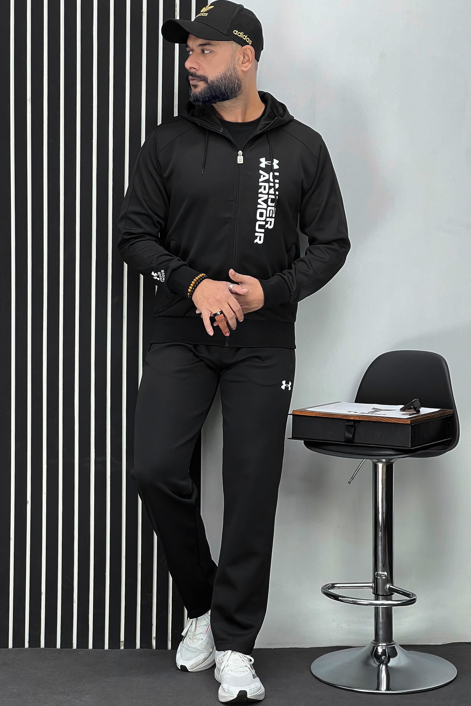 Undr Armr Hoodie Style Sportswear Men Zipper Tracksuit