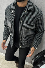 Autumn Winter Plaid Imported Men's Woolen Jacket