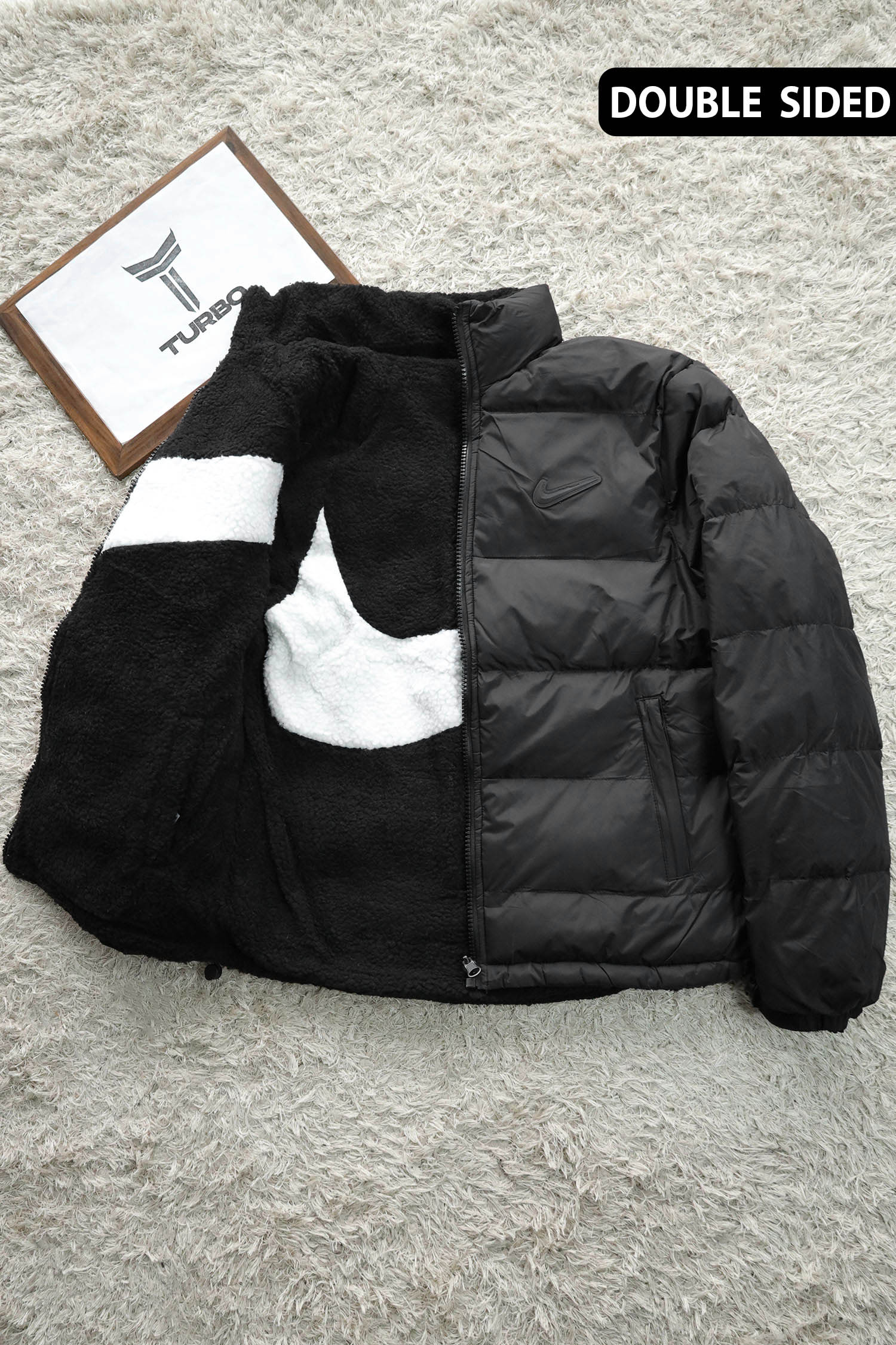 Nke Icon Inside Sherpa Double Sided Imported Puffer Jacket