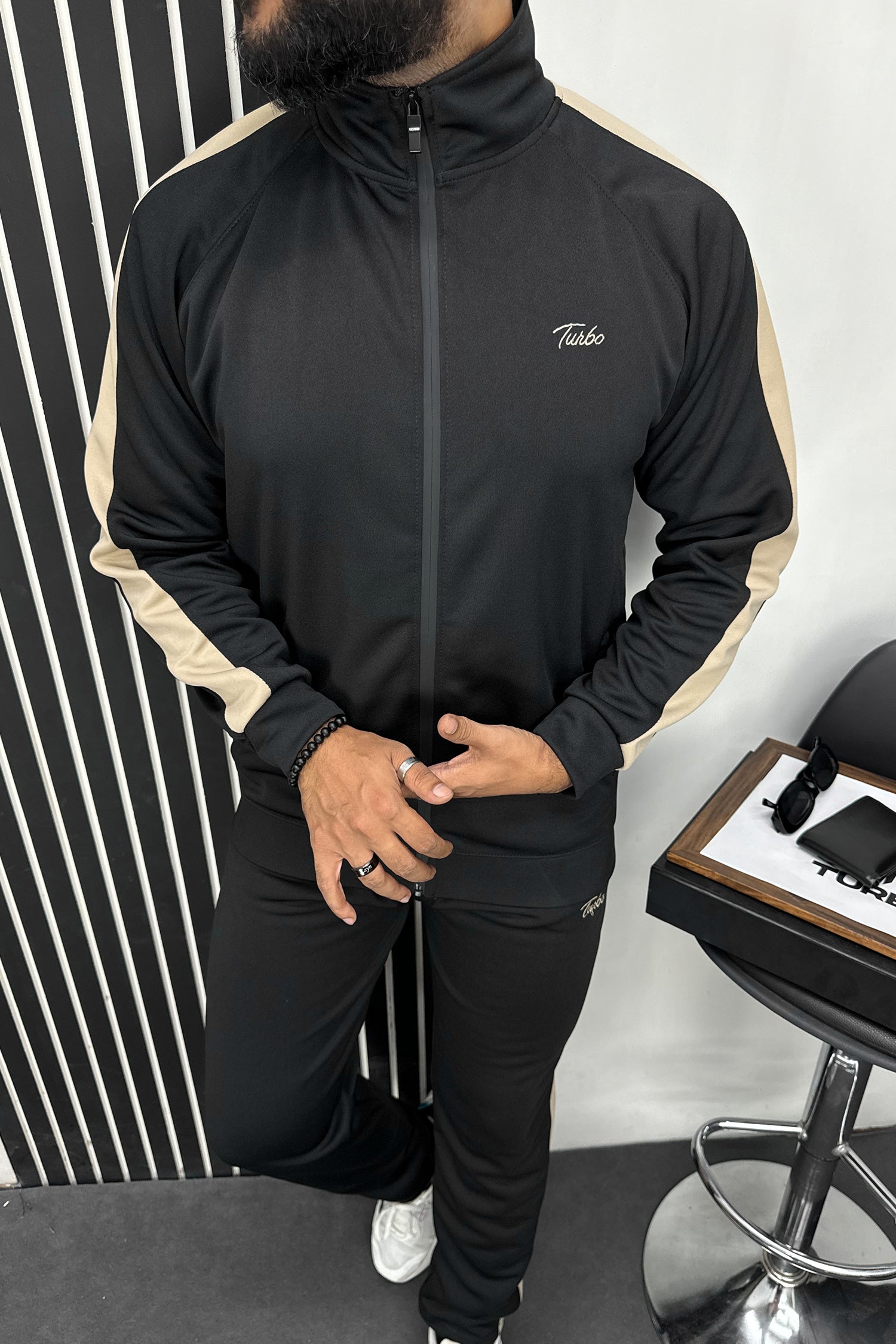 Turbo Panel Line Men Zipper Tracksuit