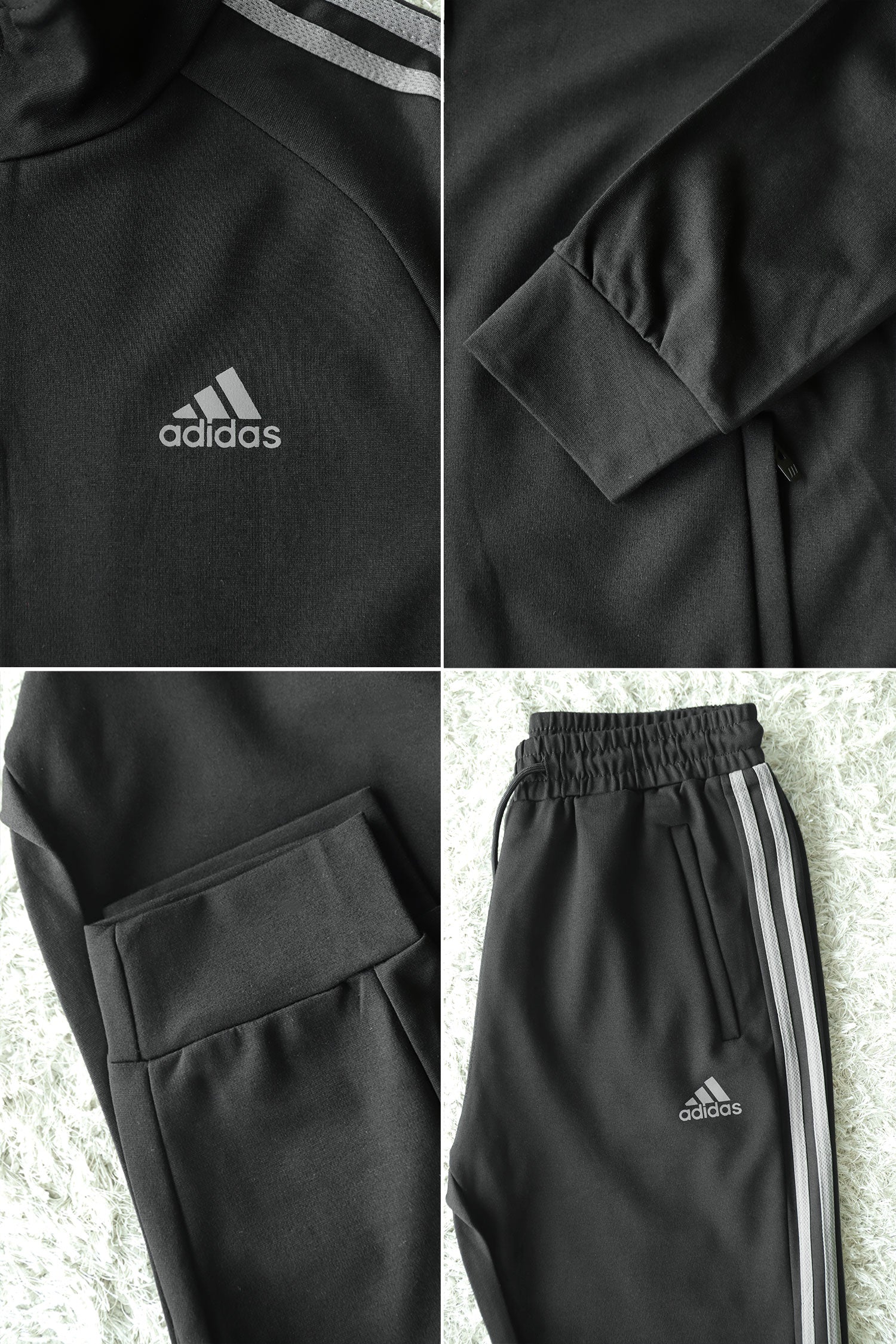 Adds 3 Stripes Sportswear Men Zipper Tracksuit