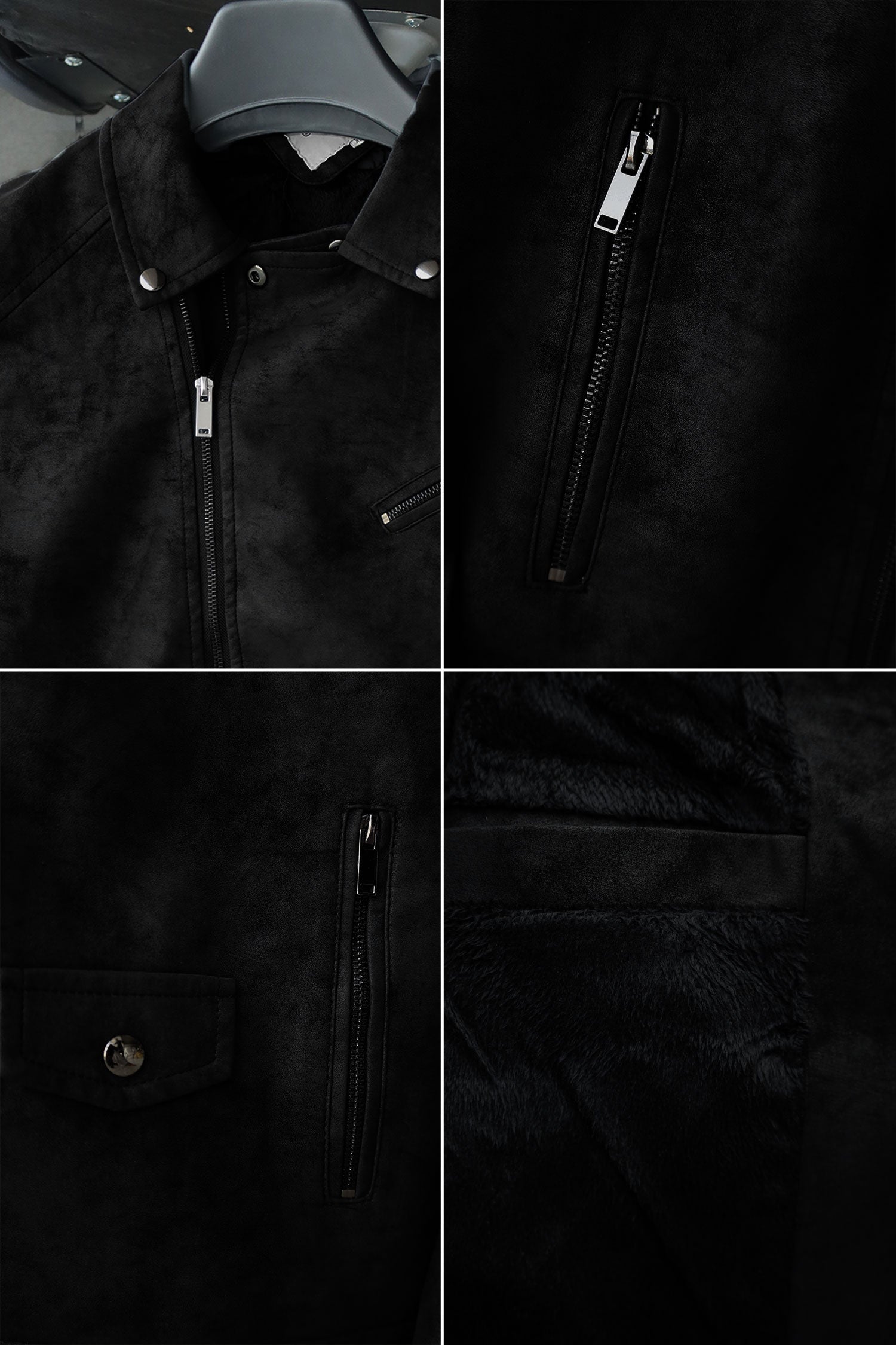 Zip Pocket Style Men's Imported Suede Leather Jacket