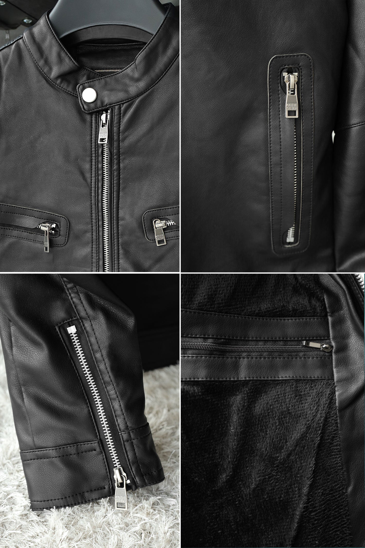 Zip Pocket Style Men's Imported Leather Jacket