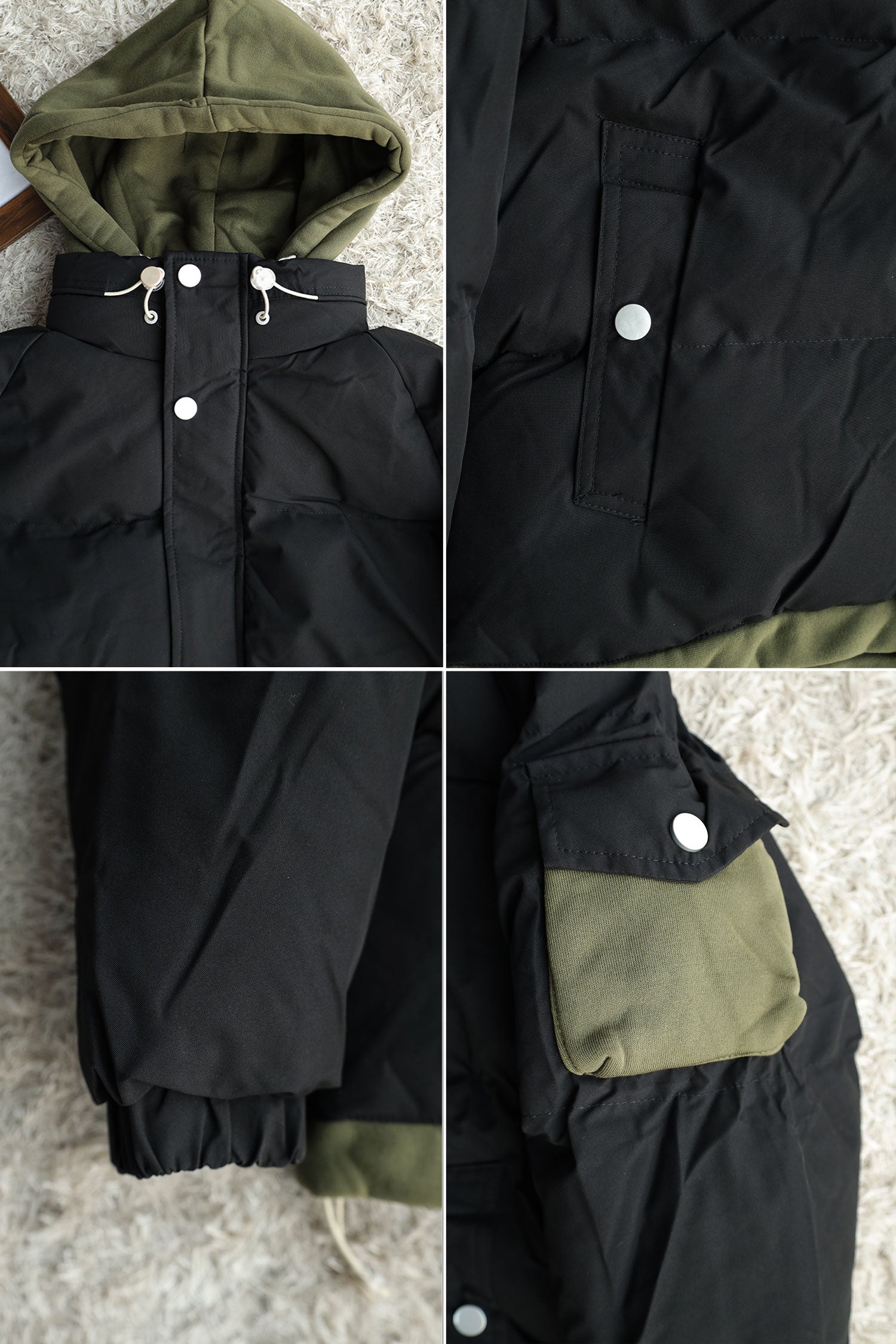 Trendy Hype Dual Zip Hooded Imported Puffer Jacket