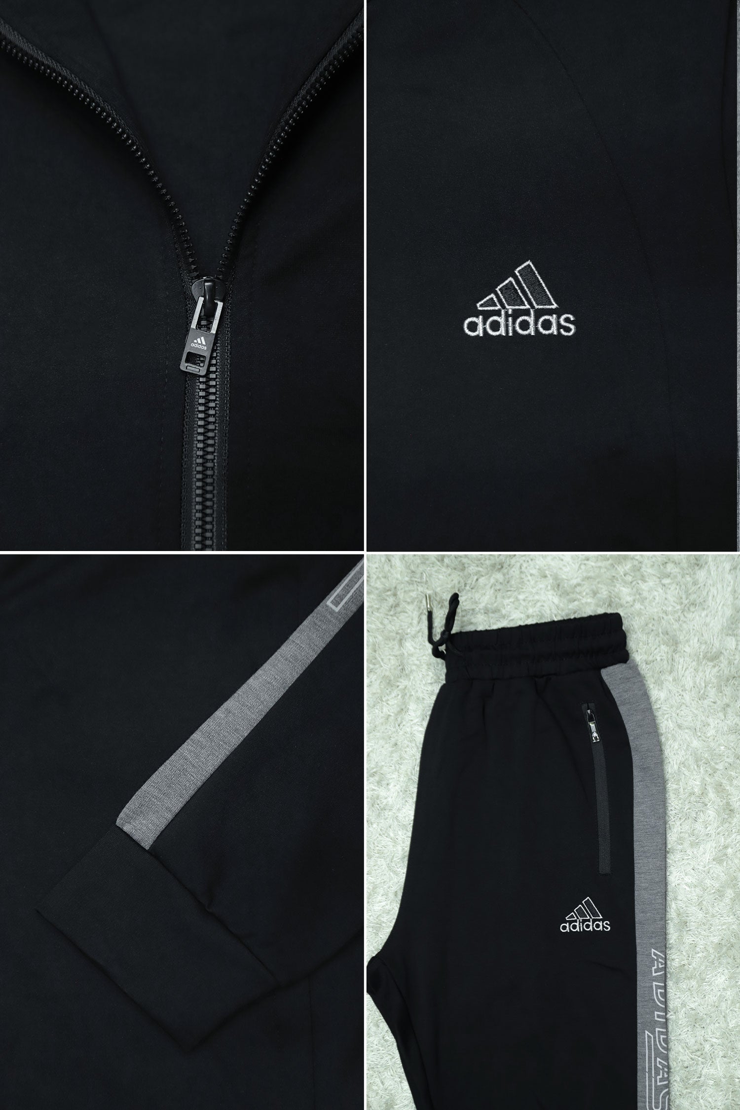 Adds Arm Writing Sportswear Men Zipper Tracksuit