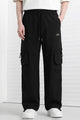 Men's Flap Pockets Drawstring Waist Cargo Trouser
