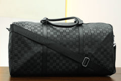 Luis Vten Imported Embossed Texture Travel bag in Black