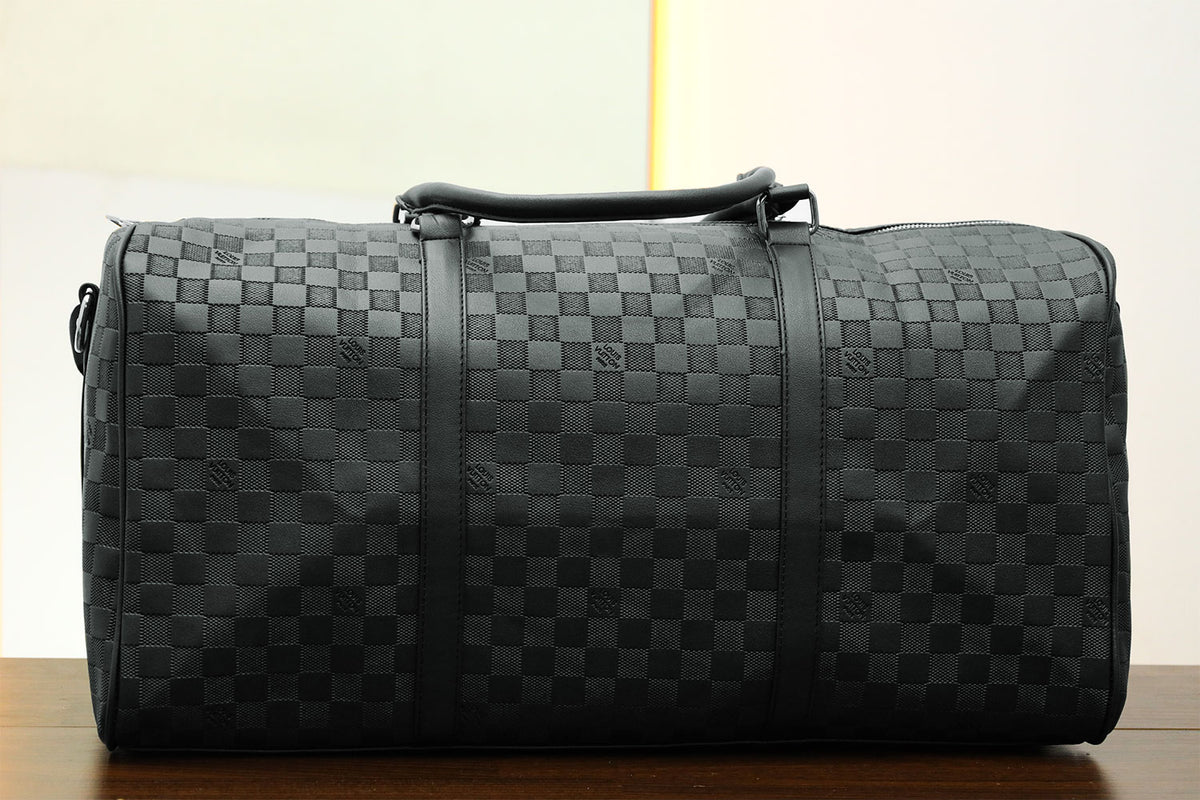 Luis Vten Imported Embossed Texture Travel bag in Black