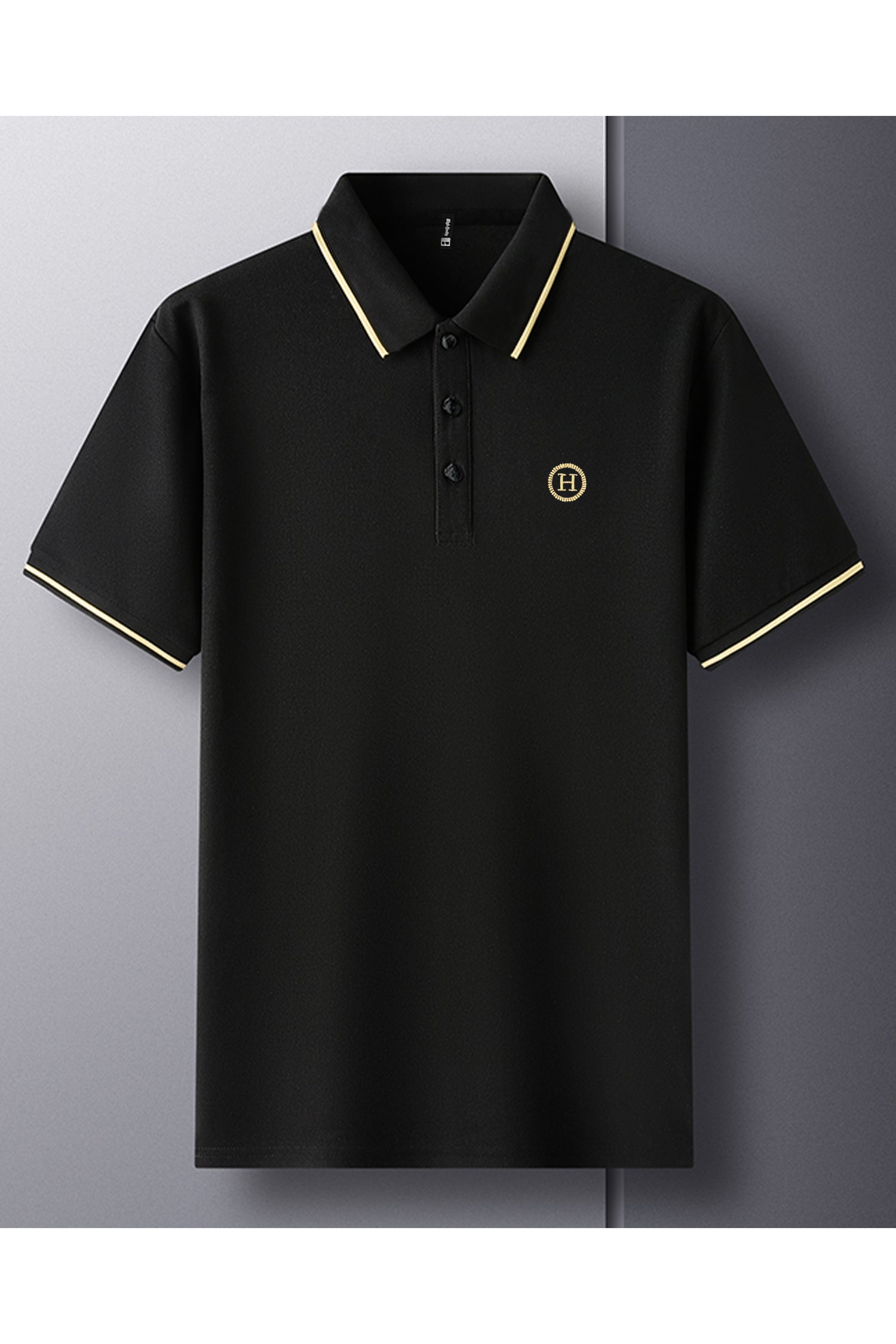 Custom Detail Lapel Men's Polo Shirt