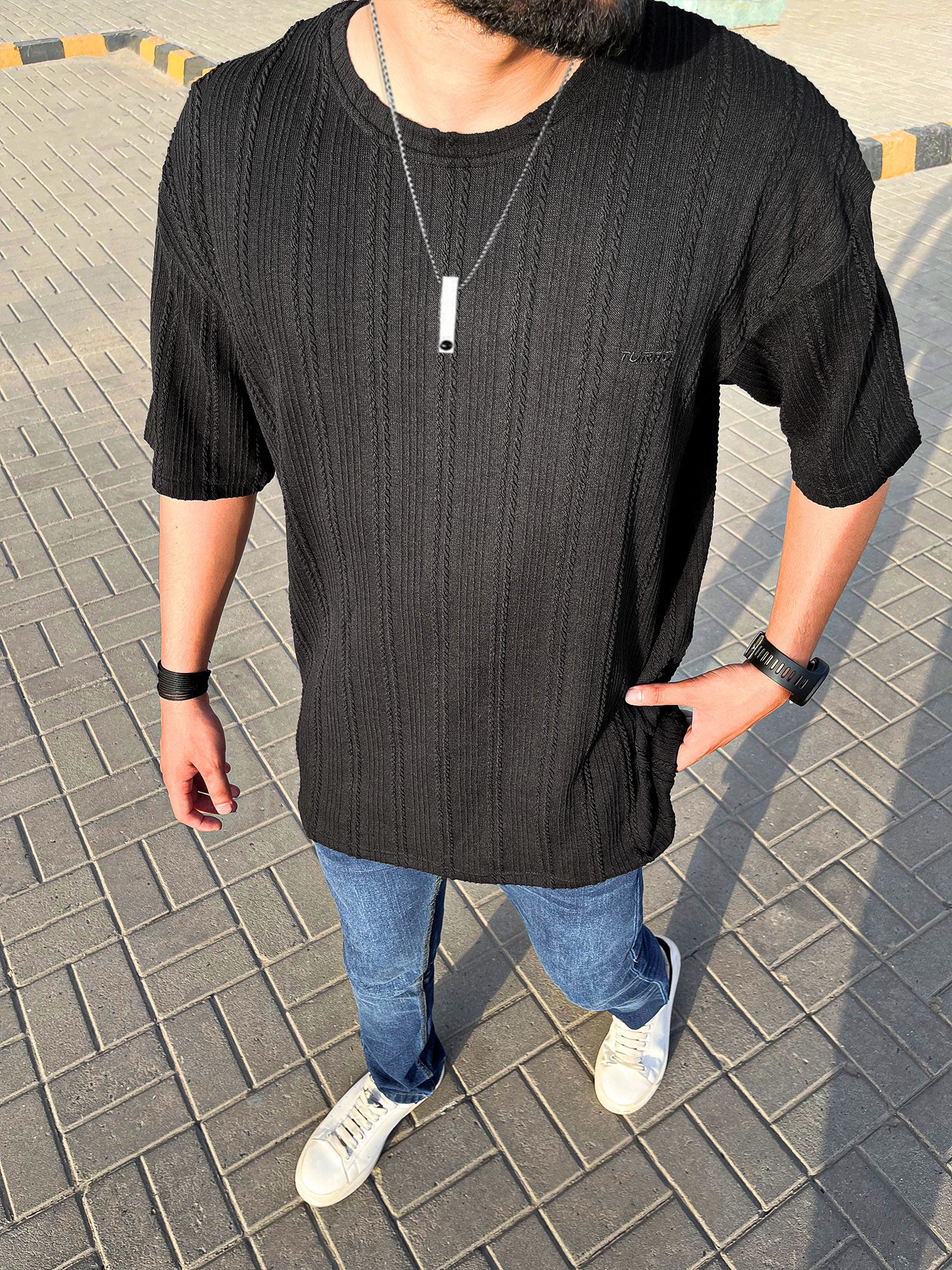 Self Design Turbo Signature Oversized T-Shirt