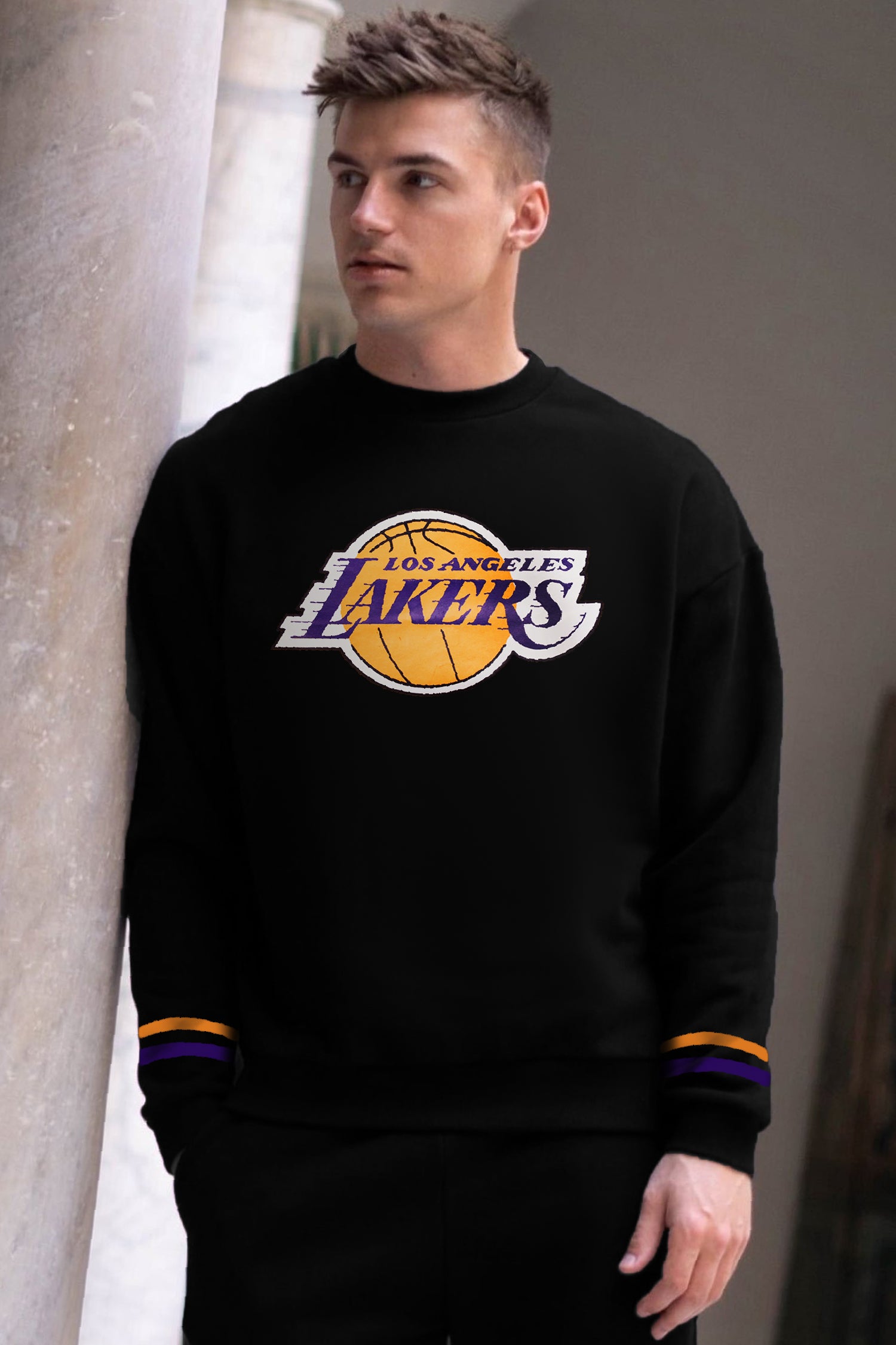 Lakrs Los Angles Printed Full Sleeves Men's Sweatshirt