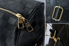 Luis Vten Imported Embossed Texture Travel bag in Black