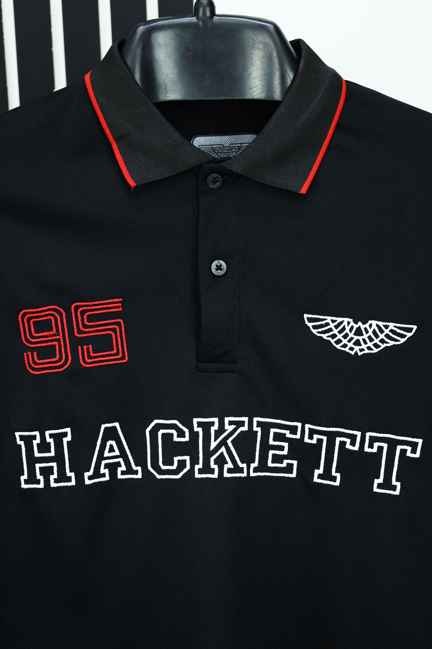 Hackt Aston Martin Racing Front Embroidered Men's Polo Shirt