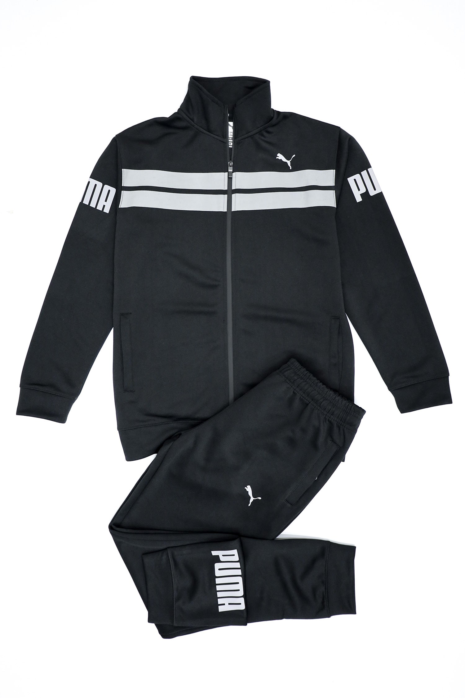 Pma Style Metal Energy Mock Neck Fine Interlock Men Zipper Tracksuit