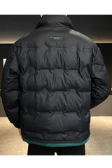 Super Snow Break Quilted Padded Imported Puffer Jacket In Black