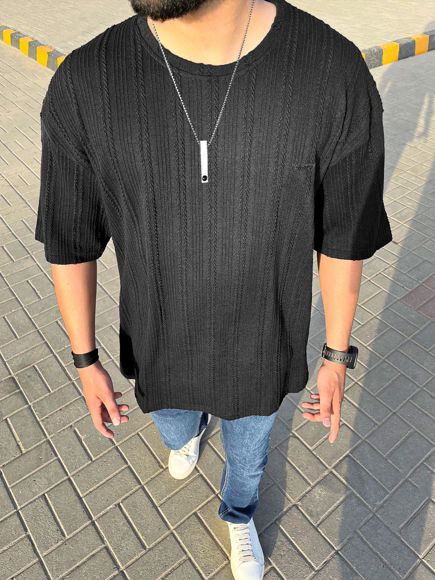 Self Design Turbo Signature Oversized T-Shirt