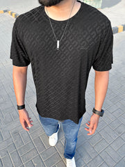 Self Texture Turbo Signature T-Shirt In Black