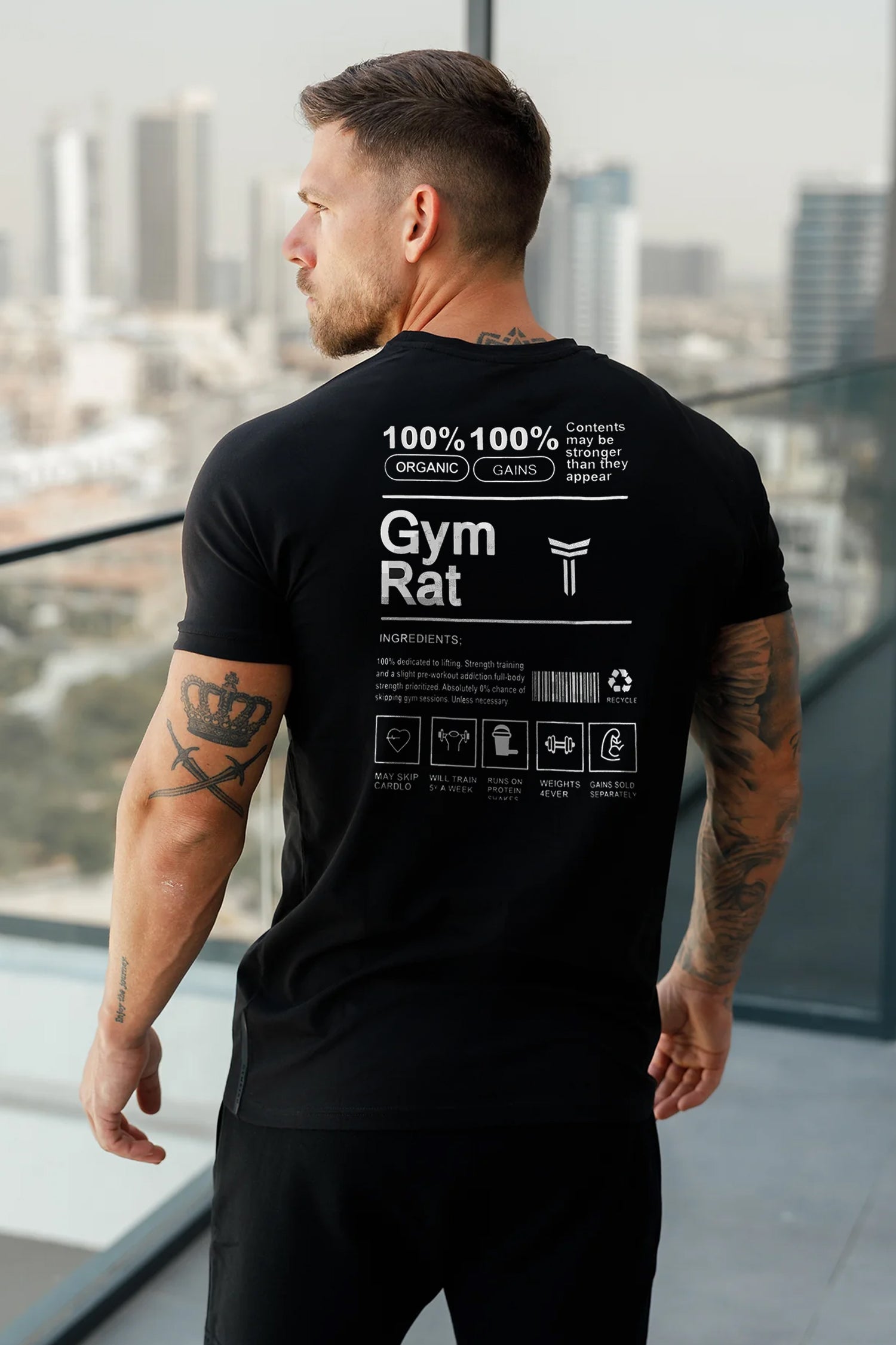 Turbo 'The Gymrat Manifesto' Graphic Performance Dry-Fit Tee