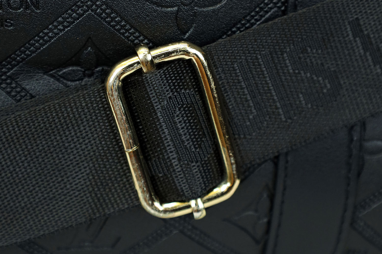 Luis Vten Imported Signature Embossed Travel bag in Black