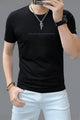 Minimal Street Wear Round Neck T-shirt In Black