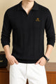 Lro Piana Skipper Collar Imported Men's Sweater In Black