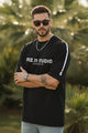 Emerald Edge Round Neck OverSize T-shirt In Black