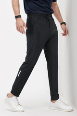 Nke's Self Textured Elastic Dry-Fit Trouser In Black