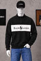 Rlph Lurn Quarter Zip-Up Mock Neck Men's Sweatshirt In Black