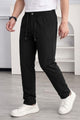 Men's Self Texture Straigt Fit Slim-Fit Trouser