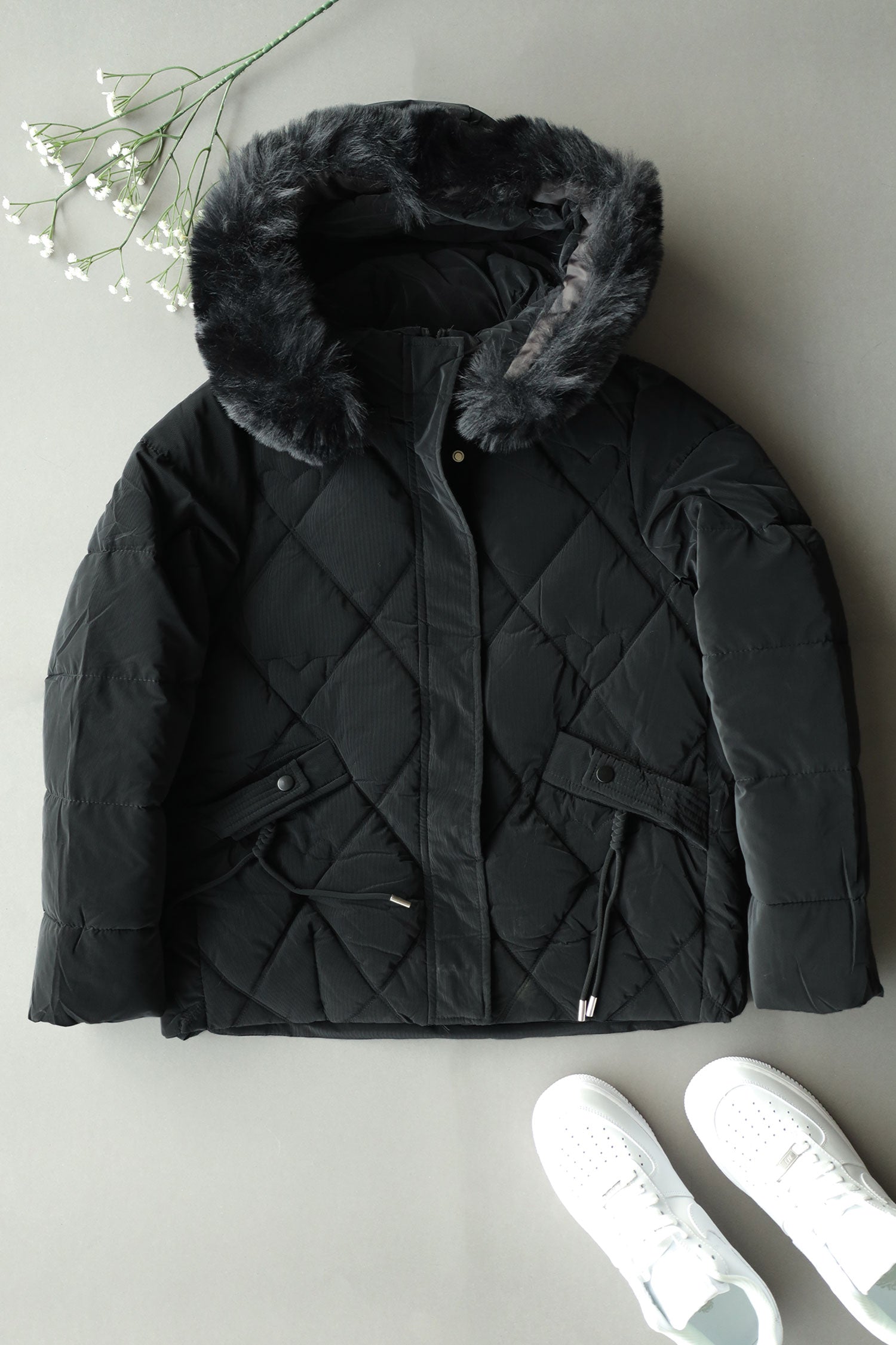 Wind Breaker Diamond Quilted Women Imported Puffer Jacket