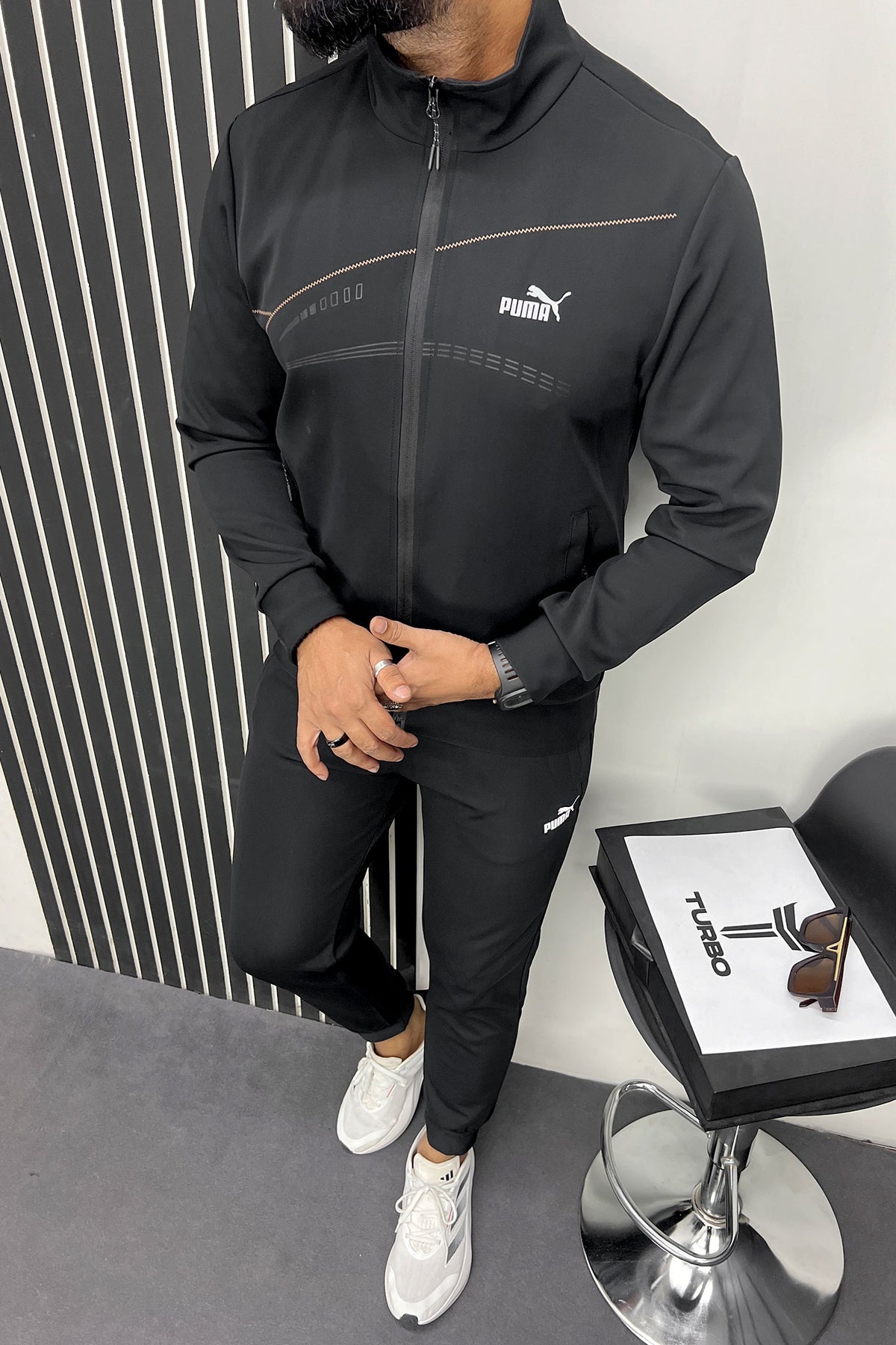 Pma Signature Style Sportswear Men Zipper Tracksuit