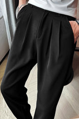 Safari Style Men's Carrot Fit Cotton Pant In Black
