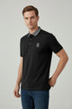 Turbo Vintage Butterfly Crisp Stitchless Men's Polo Shirt In Black