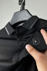 Turbo Royal Luxury Stitchless Men's Polo Shirt In Black