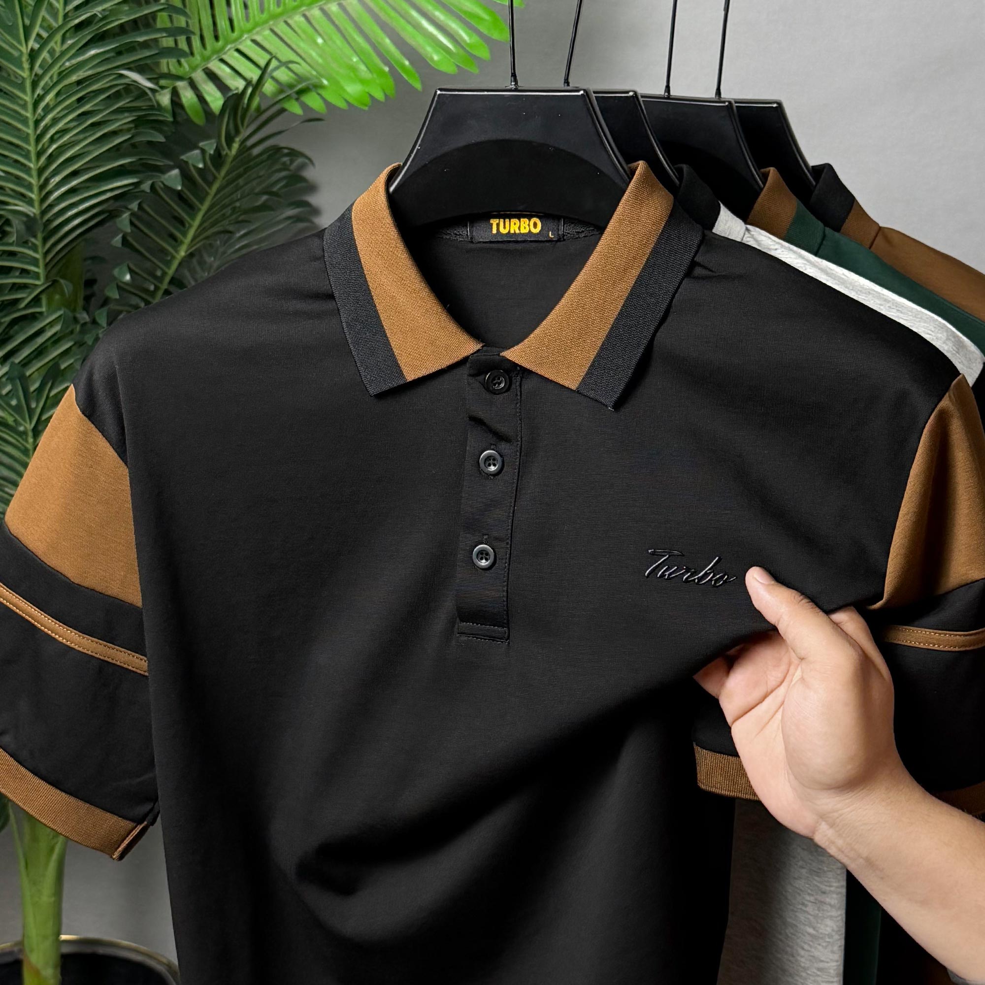 Turbo Casual Holiday Contrasted Men's Polo Shirt
