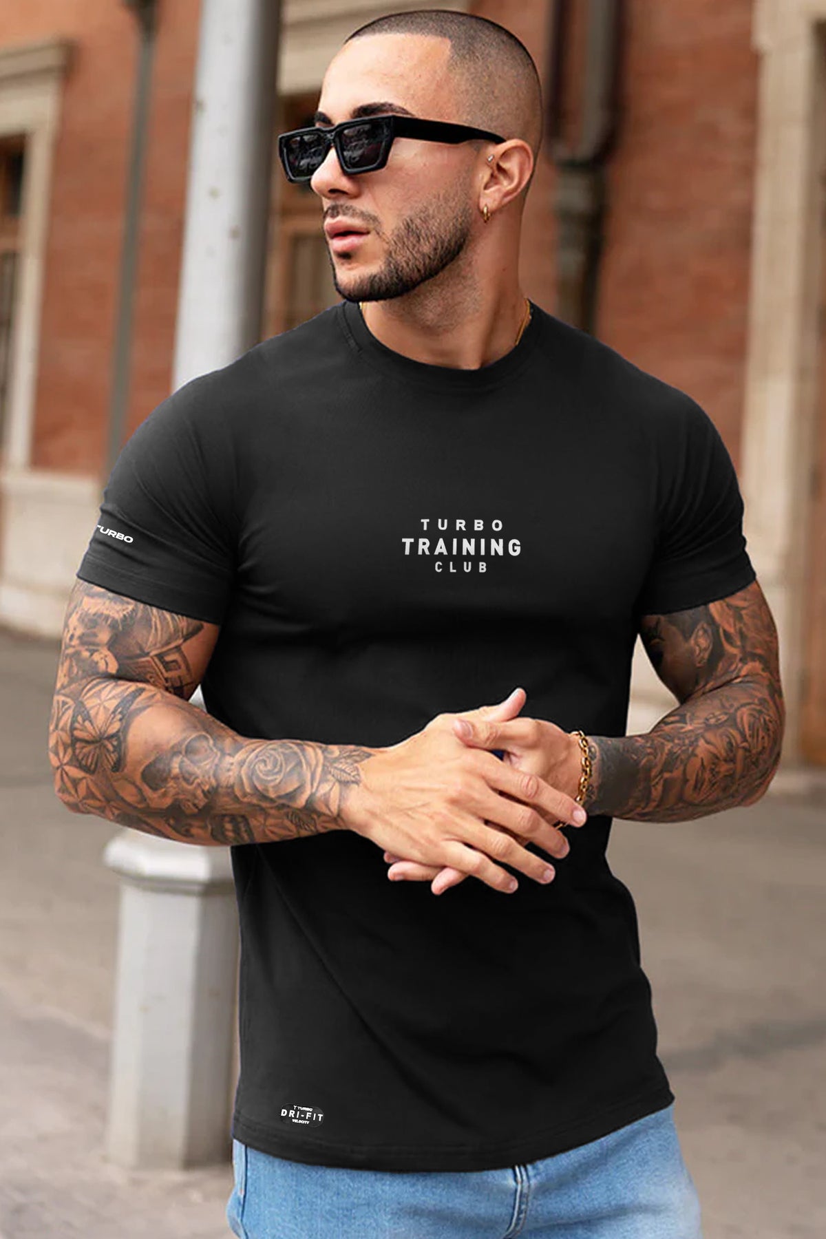 Turbo Training Club Climacool Mesh Dry-Fit Tee In Black