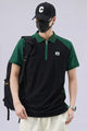 Turbo Zipper Closure Style Men's Polo T-Shirt In Black