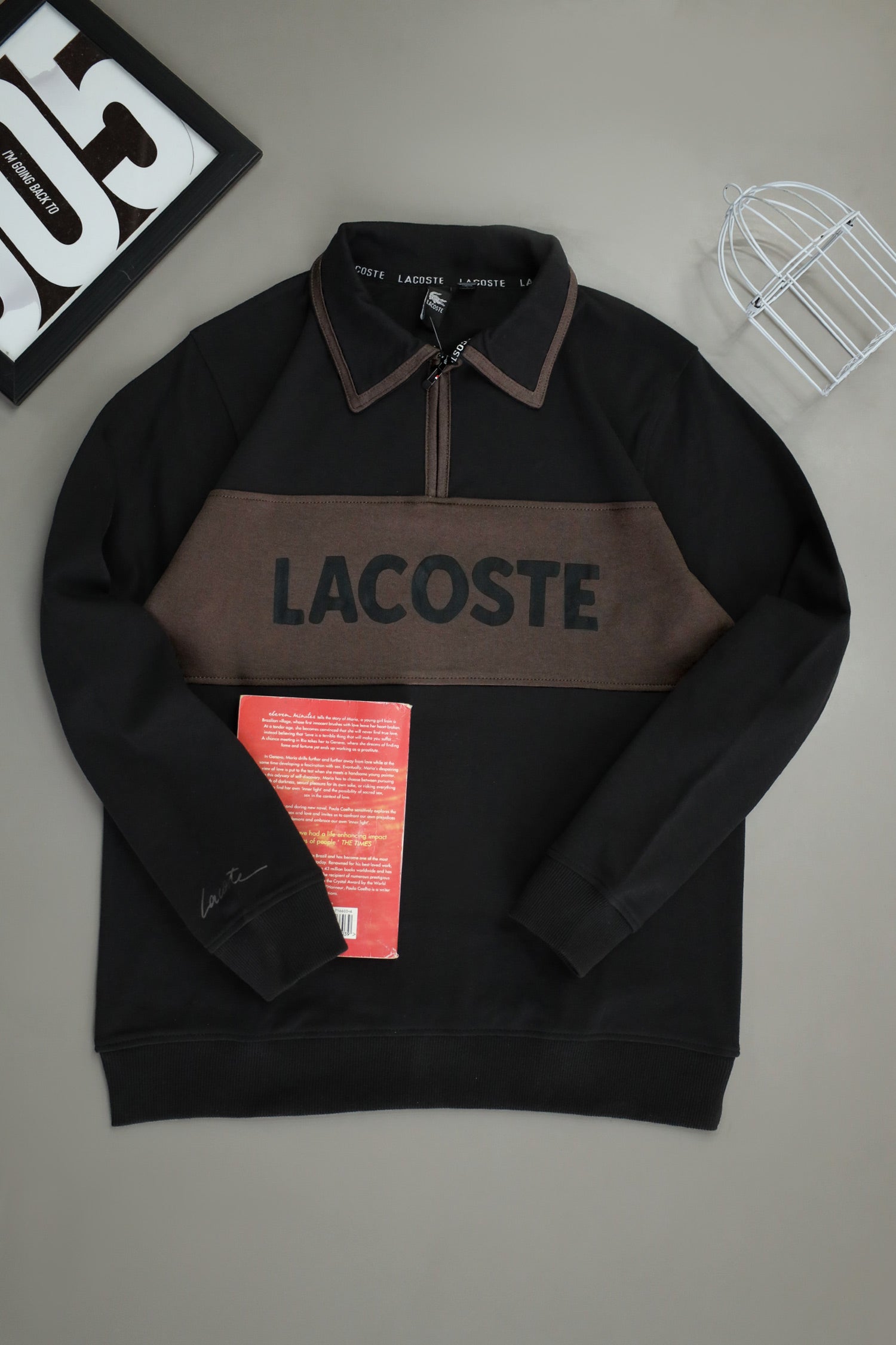 Lcste Color-Block Panel Imported Men's Sweatshirt