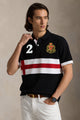 Plo Rph Lauren Panel Motive Men's Polo Shirt In Black