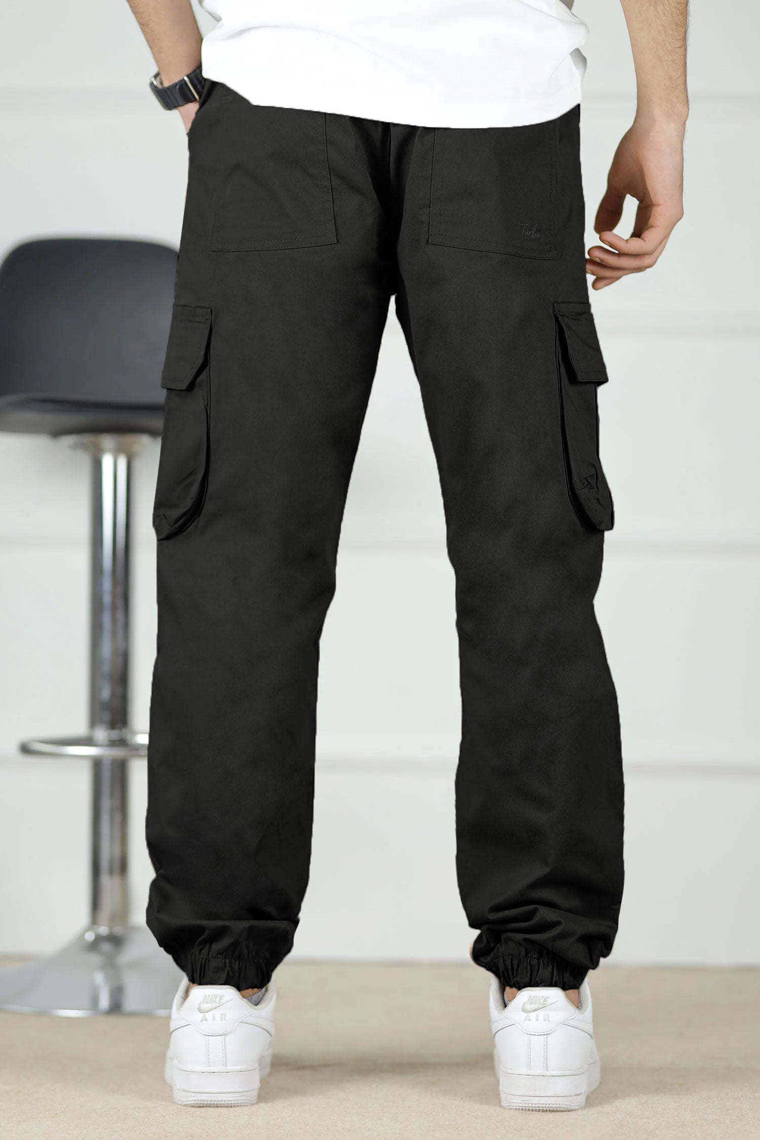 Turbo DrawString Pockets Cotton Loose Bottom Trouser