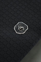 Turbo Trendy Block Pattern Stitchless Men's Polo Shirt In Black