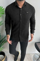 Turbo Vintage Patterend Long Sleeve Cotton Casual Shirt